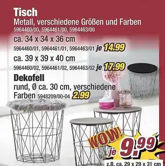 Poco Tisch oder dekofell Angebot