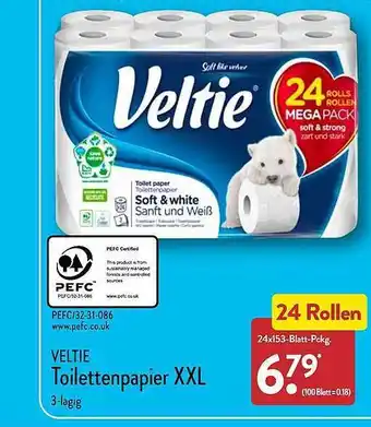 Aldi Nord Veltie toilettenpapier xxl Angebot