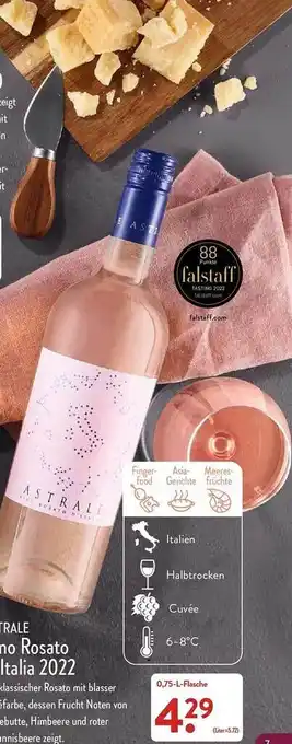 Aldi Nord Astrale vino rosato d'italia 2022 Angebot