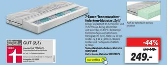 Lidl 7-zonen-tonnetaschenfederkern-matratze ,,sylt Angebot