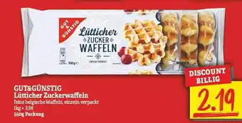 NP Discount Gut & günstig lütticher zuckerwaffeln Angebot