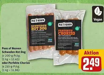 REWE Peas of heaven schweden hot dog oder perfekte chorizo Angebot