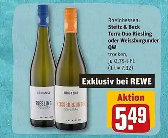 REWE Steitz & beck terra duo riesling oder weissburgunder qw Angebot