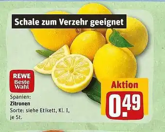 REWE Rewe beste wahl zitronen Angebot