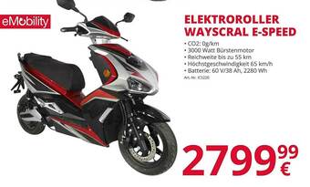 A.T.U. Elektroroller Wayscral E-speed Emoblility Angebot