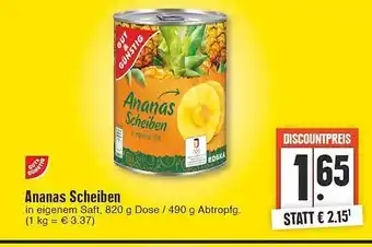 Edeka Gut & günstig ananas scheiben Angebot