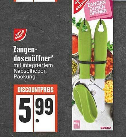 Gut & günstig zangendosenöffner Angebot bei Edeka
