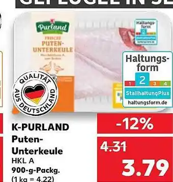 Kaufland K-purland puten-unterkeule Angebot