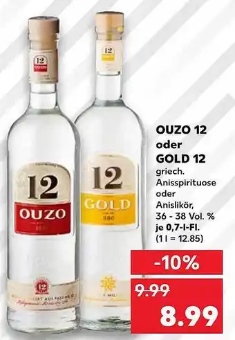 Kaufland Ouzo 12 oder gold 12 Angebot