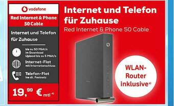 Euronics Berlet Red Indernet & Phone 50 Cable Vodafone Angebot