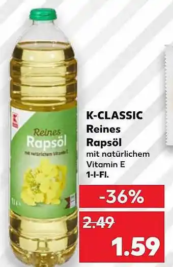 Kaufland K-classic reines rapsöl Angebot