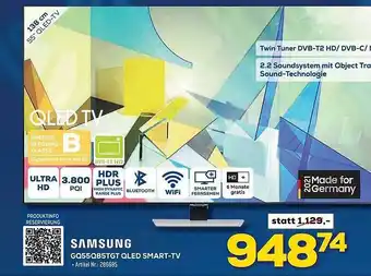 Euronics Berlet Samsung GQ55Q85TGT QLED Smart-tv Angebot