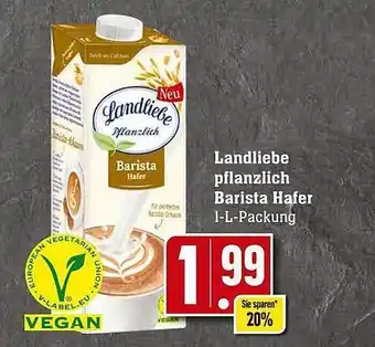 E-Center Landliebe pflanzlich barista hafer Angebot