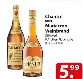 Famila Nord Ost Chantré oder mariacron weinbrand Angebot