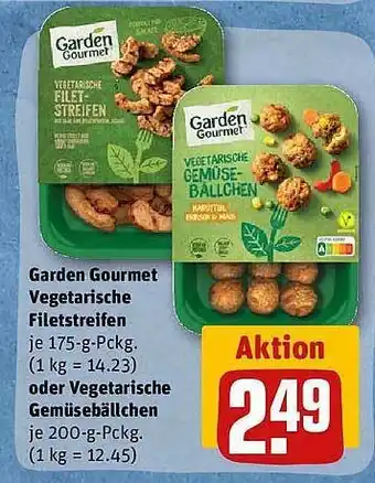 REWE Garden gourmet vegetarische filetstreifen oder gemüsebällchen Angebot