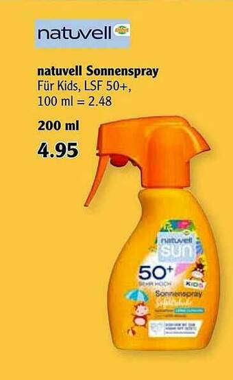 Globus Natuvell Sonnenspray Für Kids Angebot