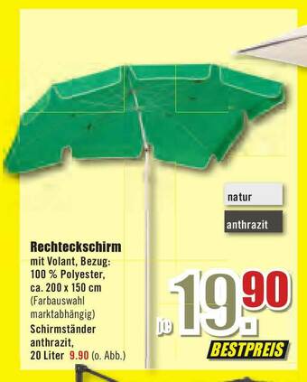 B1 Discount Baumarkt Rechteckschirm Angebot