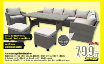 B1 Discount Baumarkt Gartenlounge-set „madeira” Angebot