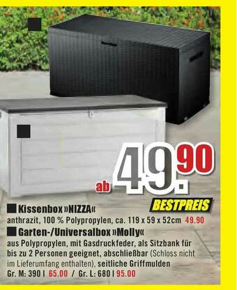 B1 Discount Baumarkt Kissenbox „nizza” Oder Garten- Universalbox „molly” Angebot
