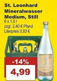 Bilgro St Leonhard Mineralwasser Medium, Still Angebot