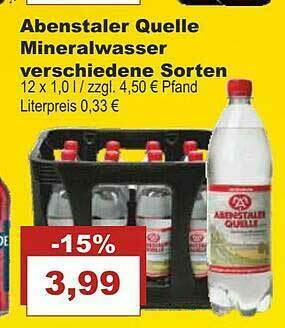 Bilgro Abenstaler Quelle Mineralwasser Verschiedene Sorten Angebot