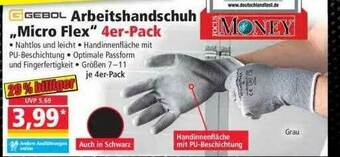 Norma Gebol Arbeitshandschuh „micro Flex” 4er-pack Angebot