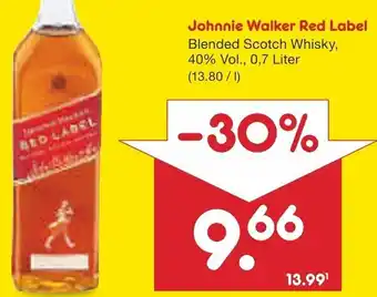 Netto Marken-Discount Johnnie Walker Red Label Blended Scotch Whisky 0,7 Liter Angebot