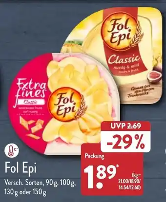 Aldi Nord Fol Epi 90 g, 100 g, 130 g oder 150 g Angebot