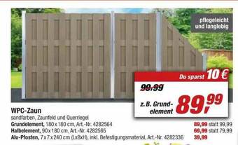 toom Baumarkt Wpc Zaun Angebot