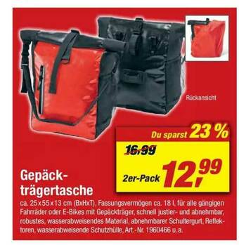 toom Baumarkt Gepäck Trägertasche Angebot