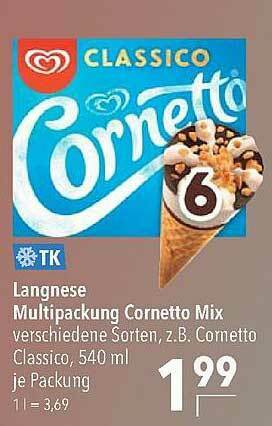 CITTI Markt Langnese Multipackung Cornetto Mix Angebot