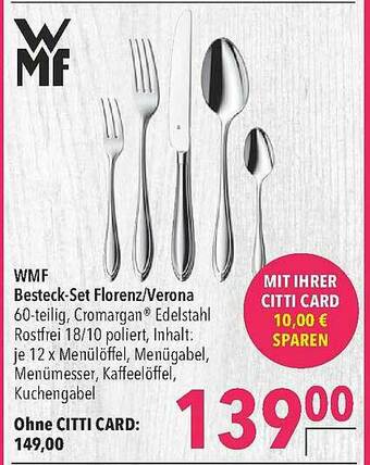 CITTI Markt Wmf Besteck-set Florenz Oder Verona Angebot