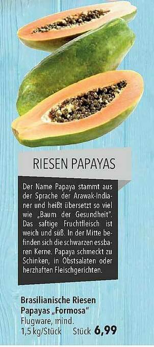 CITTI Markt Brasilianische Riesen Papayas „formosa” Angebot