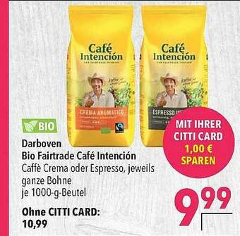 CITTI Markt Darboven Bio Fairtrade Café Intención Angebot