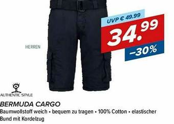 Hervis Bermuda Cargo Authentic Style Angebot