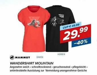 Hervis Mammut Wandershirt Moutain Angebot