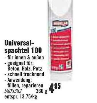 Hornbach Universalspachtel 100 Angebot