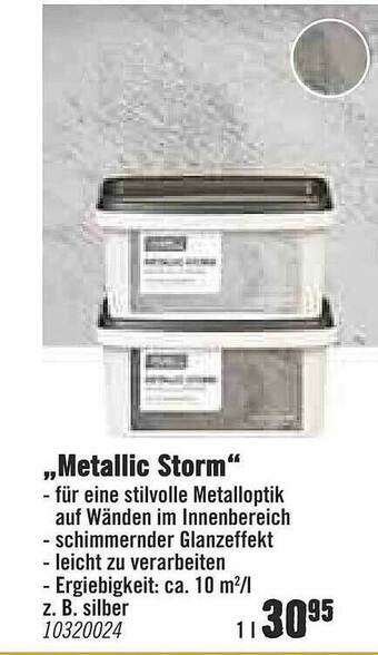 Hornbach „metallic Storm” Wandfarbe Angebot