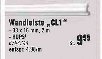 Hornbach Wandleiste „cl1” Angebot