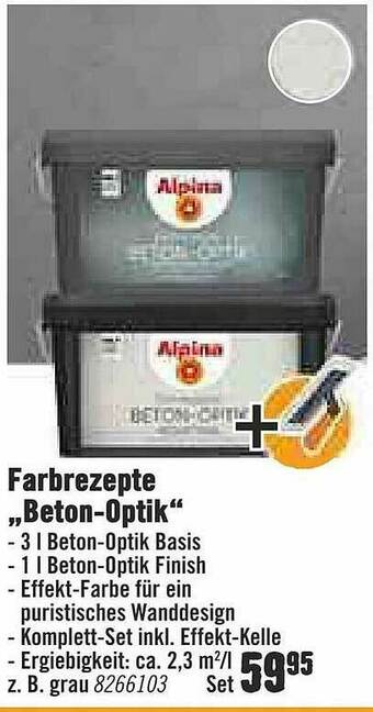 Hornbach Alpina Farbrezepte „beton-optik” Angebot