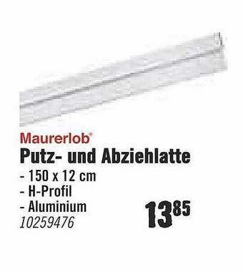 Hornbach Maurerlob Putz- Und Abziehlatte Angebot