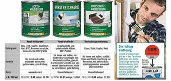 Hornbach Acryl-multigrund, Vorstreichfarbe Oder Rostschutzgrundierung Angebot