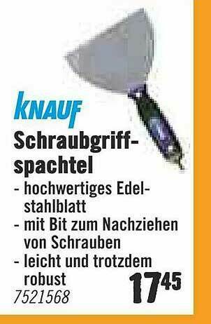 Hornbach Knauf Schraubgriffspachtel Angebot