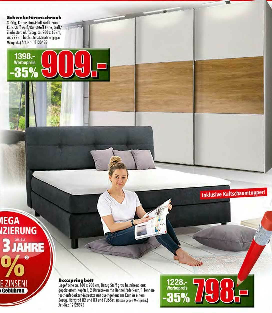 Schwebeturenschrank Boxspringbett Angebot Bei Mobel Mahler