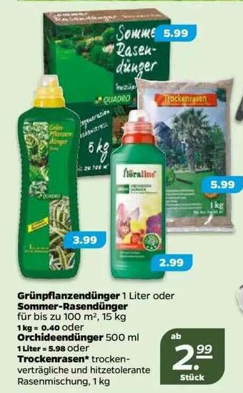 NETTO Grünpflanzendünger Oder Sommer-rasendünger Oder Orchideendünger Oder Trockenrasen Angebot