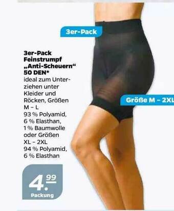 NETTO 3er-pack Feinstrumpf „anti-scheuern” 50 Den Angebot