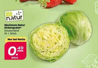 NETTO Maximum Natur Eisbergsalat Angebot