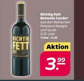 NETTO Richtig Fett Rotwein Cuvée Angebot