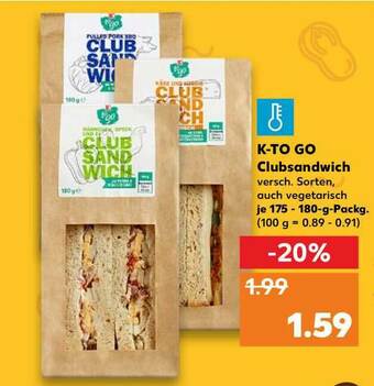 Kaufland K-to Go Clubsandwich Angebot