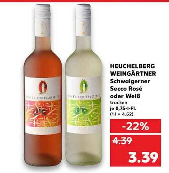 Kaufland Heuchelberg Weingärtner Schwaigerner Secco Rosé Oder Weiß Angebot